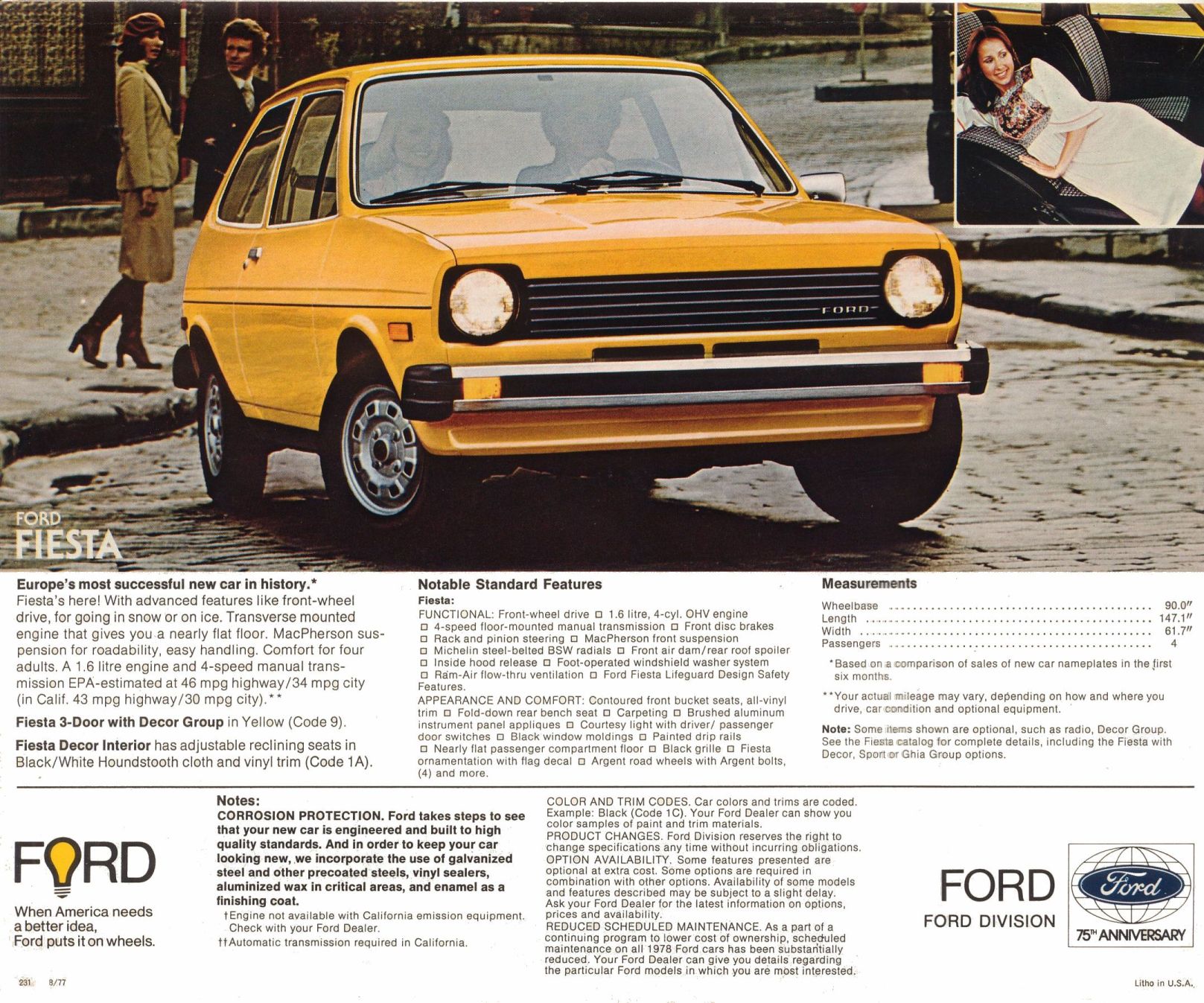1978 Ford Model Lineup Foldout Page 1